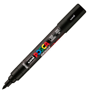 MARCATORE UNI POSCA PC5MBR PUNTA BRUSH 1.0 - 4.0MM NERO UNI MITSUBISHI COD. M PC5MBR N