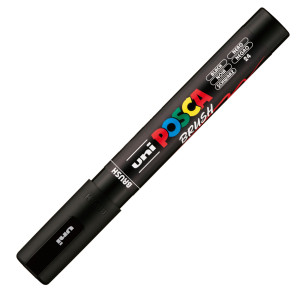 MARCATORE UNI POSCA PC5MBR PUNTA BRUSH 1.0 - 4.0MM NERO UNI MITSUBISHI COD. M PC5MBR N