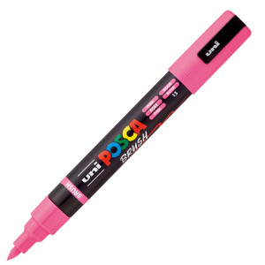 MARCATORE UNI POSCA PC5MBR PUNTA BRUSH 1.0 - 4.0MM ROSA UNI MITSUBISHI COD. M PC5MBR RA