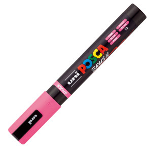 MARCATORE UNI POSCA PC5MBR PUNTA BRUSH 1.0 - 4.0MM ROSA UNI MITSUBISHI COD. M PC5MBR RA