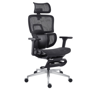 SEDUTA ERGONOMICA C/BRACC GROOVE PRO GV1PG IN RETE AUTOPORTANTE NERO COD. GV1P/N