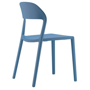 SEDUTA ATTESA MINA CON BRACCIOLI  IN PP BLU COD. MIN/BR/BL