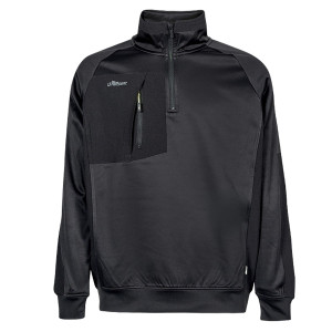 FELPA MEZZA ZIP LEEDS TG L NERO U-POWER COD. WEY365BC-L