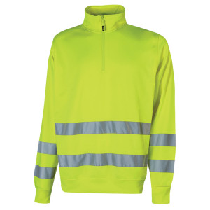 FELPA ALTA VISIBILITA' FELIS MEZZA ZIP TG XL GIALLO FLUO U-POWER COD. WHL319YF-XL