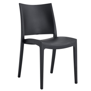 SEDIA FLAT IN PP NERO S/BRACCIOLI VERDELOOK COD. 750/58