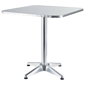 TAVOLO QUADRATO IN ALLUMINIO 60X60X70CM VERDELOOK COD. 780/49