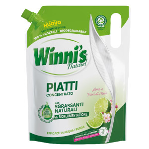 DETERSIVO PIATTI CONCENTRATO ECOFORMATO 900ML LIME E FIORI DI MELA WINNI'S COD. 7003111