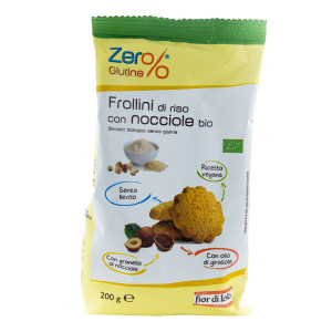 CONFEZIONE DA 200GR FROLLINI DI RISO CON NOCCIOLE ZERGLUTINE COD. 35798 CONFEZIONE DA 9
