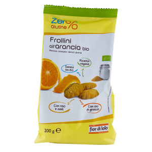 CONFEZIONE DA 200GR FROLLINI ALL'ARANCIA ZERGLUTINE COD. 38755 CONFEZIONE DA 9
