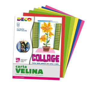ALBUM DI CARTA VELINA 24FG 24X34CM COLORI ASSORTITI DECO COD. 706/24