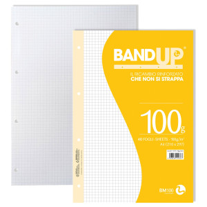 RICAMBI FORATI RINFORZATI BANDUP A4 100GR 40FG 5MM BM COD. 0111976