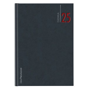 LIBRO PRENOTAZIONI RISTORANTE 2027 DIM.21X30CM COP.SIMILPELLE IMBOTTITA BLU COD. 9641XMT12