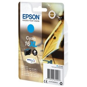 CARTUCCIA A PIGMENTI CIANO EPSON DURABRITE ULTRA, SERIE 16XL/PENNA E CRUCIVERBA COD. C13T16324012