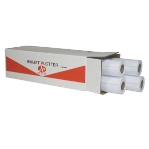CARTA PLOTTER INKJET BIANCO OPACO 625MMX50MT 90GR P.90M 8748 JP ONE COD. 8748 CONFEZIONE DA 4