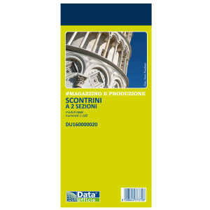 BLOCCO SCONTRINO 2 SEZIONI 100COPIE NUM. ROSSO 5,8X13CM DU160000020 DATA UFFICIO COD. DU160000020 CONFEZIONE DA 10