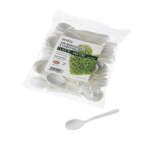 100 CUCCHIAINO IN CPLA 10 CM BIANCO LEONE COD. Q2043.S