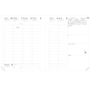 AGENDA SETTIMANALE PRESIDENTE 21X27CM MARLOW BLU NOTTE 2027 QUO VADIS COD. 016653Q