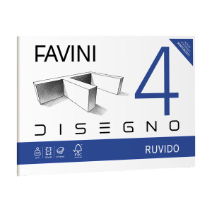 ALBUM FAVINI 4 33X48CM 220GR 20FG RUVIDO COD. A168503 CONFEZIONE DA 5