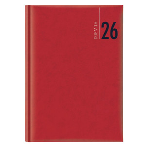 AGENDA GIORNALIERA 2027 DIM.17X24CM COP. IN CARTA IMBOTTITA ROSSO COD. 9111XMT08