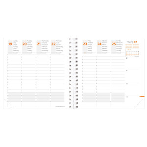 AGENDA SETTIMANALE TIMELIFE 16X16CM ROSSO VERMIGLIO 2027 QUO VADIS COD. 540130Q