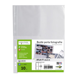 10 BUSTE FORATE PORTA FOTO A 8 SPAZI 10X15 SEI ROTA COD. 662511