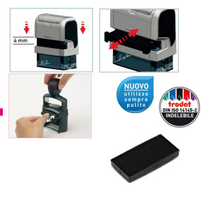 TAMPONCINO 6/5756 NERO TRODAT COD. 86627. CONFEZIONE DA 5